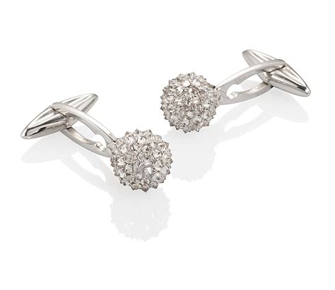 diamond cufflinks.